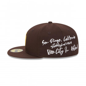 Gorra 59Fifty San Diego Padres MLB Team Verbiage Dark Brown