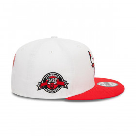 Gorra 9Fifty Chicago Bulls NBA White Crown NBA Red