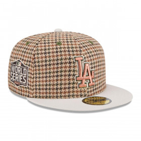 Gorra 59Fifty Los Angeles Dodgers MLB Houndstooh Open Brown