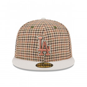 Gorra 59Fifty Los Angeles Dodgers MLB Houndstooh Open Brown