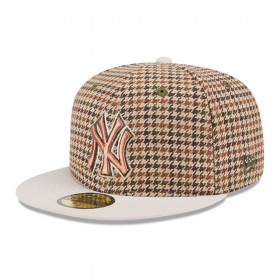 Gorra 59Fifty New York Yankees MLB Houndstooh Open Brown