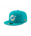 Gorra 59Fifty Miami Dolphins NFL  Clásicos Turquoise