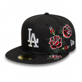 Gorra 59Fifty Los Angeles Dodgers  MLB Roses Black