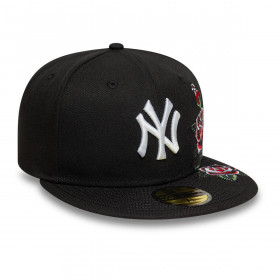 Gorra 59Fifty New York Yankees MLB Roses Black