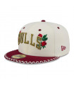 Gorra 59Fifty  NBA Chicago Bulls Novelty Stitch White