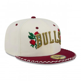 Gorra 59Fifty  NBA Chicago Bulls Novelty Stitch White