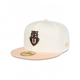 Gorra 59Fifty Universidad de Chile Futbol White and Pink