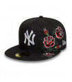 Gorra 59Fifty New York Yankees MLB Roses Black