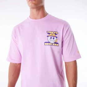 Polera New Era Brand City Graphic Pastel Pink