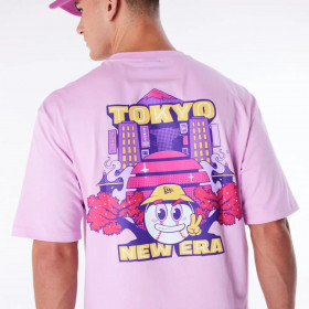 Polera New Era Brand City Graphic Pastel Pink