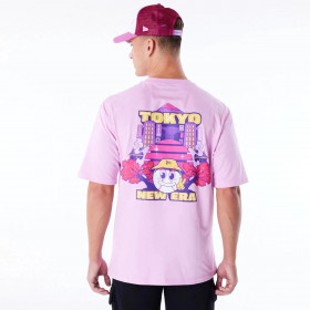 Polera New Era Brand City Graphic Pastel Pink