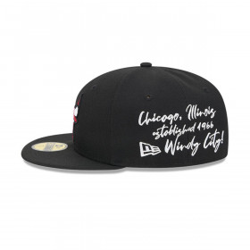 Gorra 59Fifty Chicago Bulls NBA Team Verbiage Black