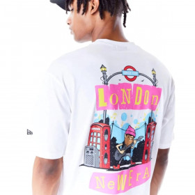 Polera New Era Brand City Graphic White