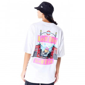Polera New Era Brand City Graphic White