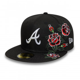 Gorra 59Fifty Atlanta Braves MLB Roses Black