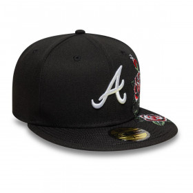 Gorra 59Fifty Atlanta Braves MLB Roses Black