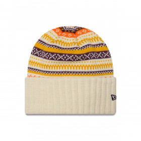 Knit New Era Fairisle Beanie Light Beige Woman