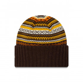 Knit  New Era Fairisle Beanie Dark Brown Woman