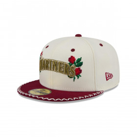 Gorra 59Fifty  MLB Seattle Mariners Novelty Stitch White