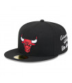 Gorra 59Fifty Chicago Bulls NBA Team Verbiage Black