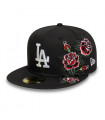 Gorra 59Fifty Los Angeles Dodgers  MLB Roses Black