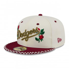 Gorra 59Fifty  MLB Los Angeles Dodgers Novelty Stitch White