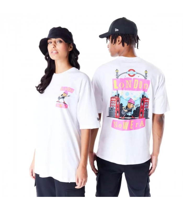 Polera New Era Brand City Graphic White