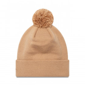 Knit New York Yankees MLB Metallic Bobble Bean Beige Woman