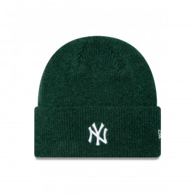 Knit New York Yankees MLB Wide Cuff Beanie Dark Green Woman