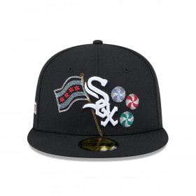 Gorra 59Fifty Chicago White Sox MLB State Stitch Black