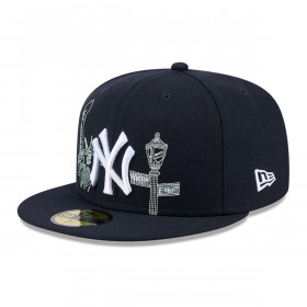 Gorra 59Fifty New York Yankees MLB State Stitch Navy
