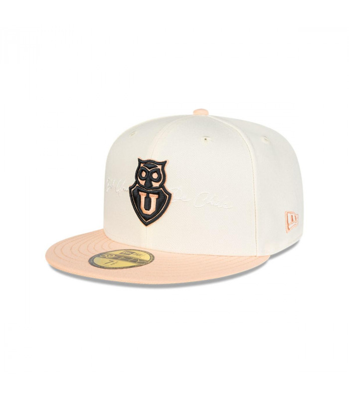 Gorra 59Fifty Universidad de Chile Futbol White and Pink