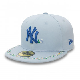Gorra 59Fifty New York Yankees MLB Floral Border Pastel Blue