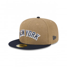 Gorro 59fifty MLB New York Yankees Canvas Crown Med Beige