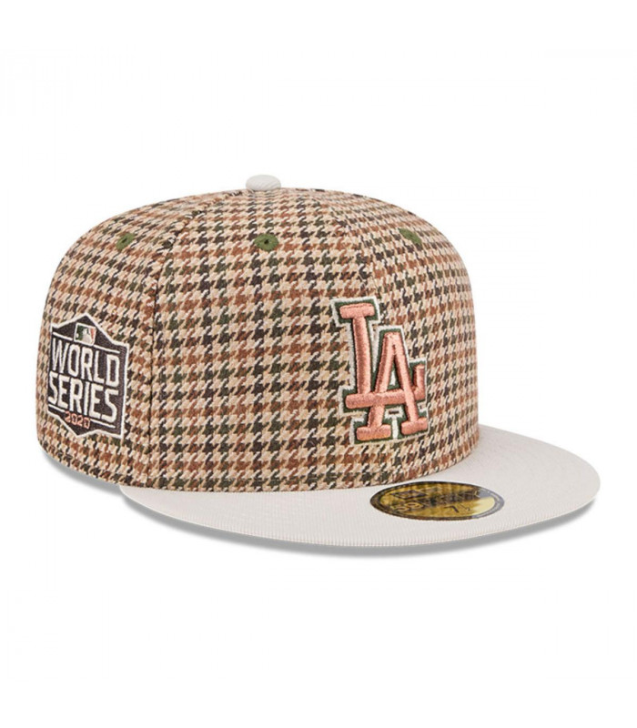 Gorra 59Fifty Los Angeles Dodgers MLB Houndstooh Open Brown