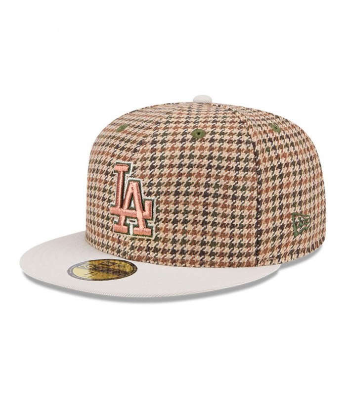 Gorra 59Fifty Los Angeles Dodgers MLB Houndstooh Open Brown