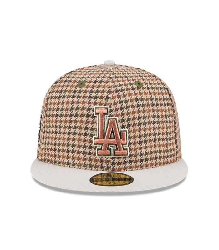 Gorra 59Fifty Los Angeles Dodgers MLB Houndstooh Open Brown