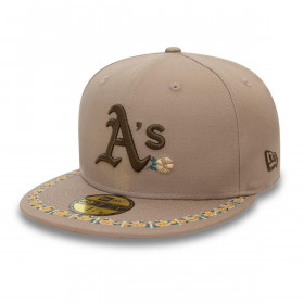 Gorra 59Fifty Oakland Athletics MLB Floral Border Brown