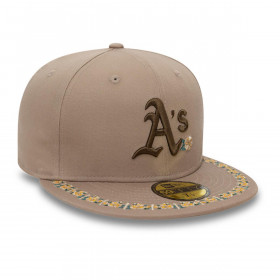 Gorra 59Fifty Oakland Athletics MLB Floral Border Brown