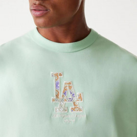 Polera Los Angeles Dodgers MLB Floral Green Pstl