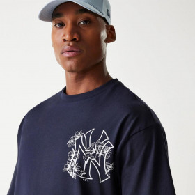 Polera New York Yankees Floral Navy