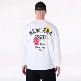 Poleron  New Era Floral Graphic New York White