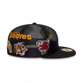 Gorra 59Fifty San Diego Padres Aop Mesh Black