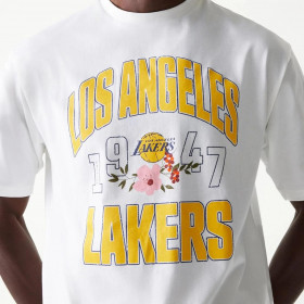 Polera Los Angeles Lakers NBA Flower White