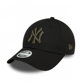 Gorra 9Forty New York Yankees MLB Metallic Logo Negro Women