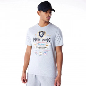 Polera  New York Yankees MLB Badge Graphic Grey Med