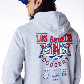 Polerón  Los Angeles Dodgers MLB Badge Graphic Grey Med